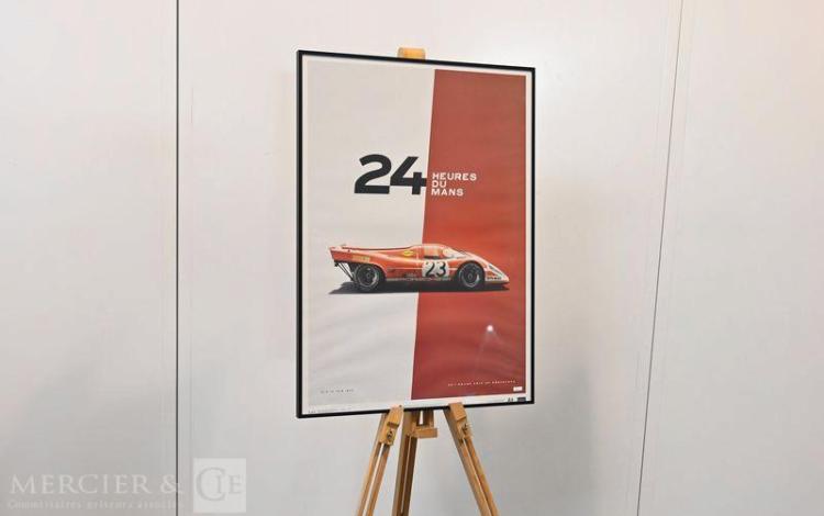 CADRE/POSTER PORSCHE 917-24H DU MANS-ORIGINAL 1970-SALZBURG  15