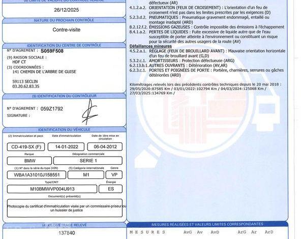 BMW SERIE 1 1.6 118 I 170 PREMIERE GRIS CD-419-SX