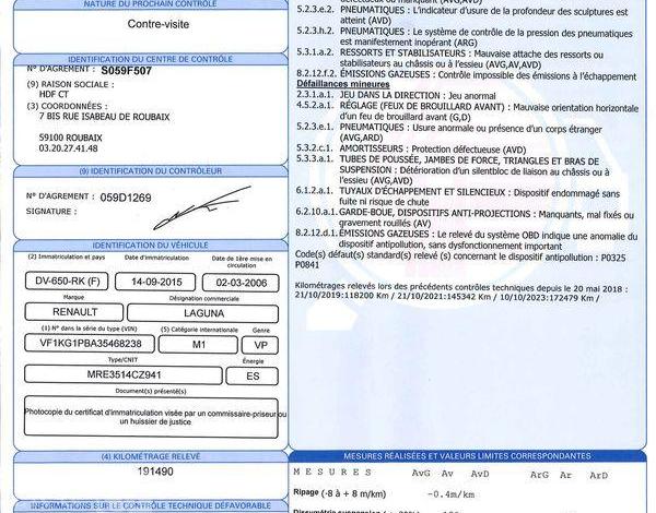 RENAULT LAGUNA 2,0 135 CH GRIS DV-650-RK