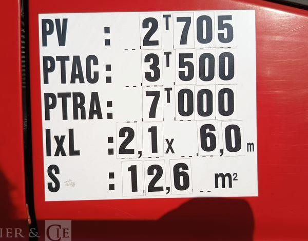 IVECO DAILY 35C – CAMION BENNE SIMPLE CAB COFFRE  DY-566-WL