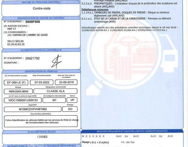 MERCEDES CLASSE GLA  EF-069-LE