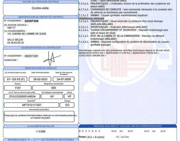 FIAT 500 1.3 MJT 75CH POP BLANC EF-129-XS