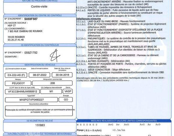 PEUGEOT 208 STE 1,6 BLANC EX-222-AS