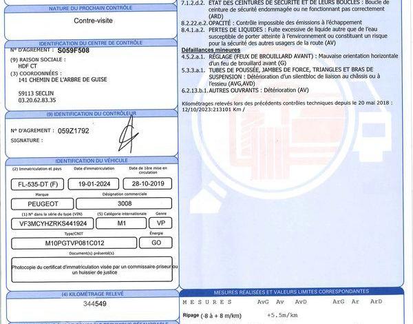 PEUGEOT 3008 130CH ACTIVE BUSINESS BLANC FL-535-DT