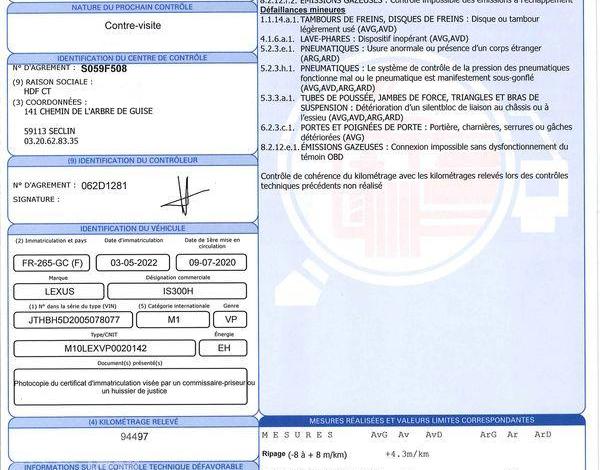 LEXUS IS GRIS FR-265-GC