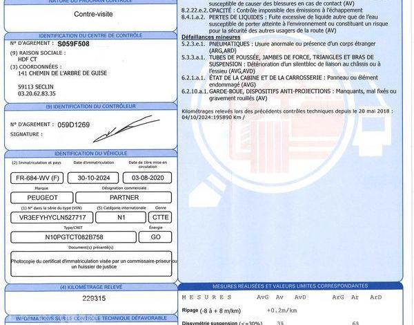 PEUGEOT PARTNER STD 100CH GRIP BLANC FR-684-WV