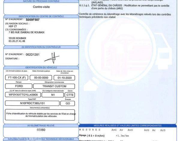 FORD TRANSIT CUSTOM 2,0 ECOBLUE 13 BLANC FT-105-CX