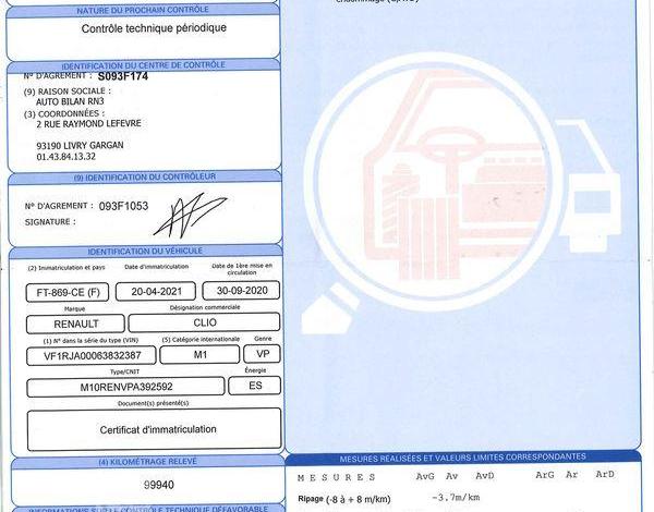 RENAULT CLIO RS LINE TCE 130 EDC FAP GRIS FT-869-CE