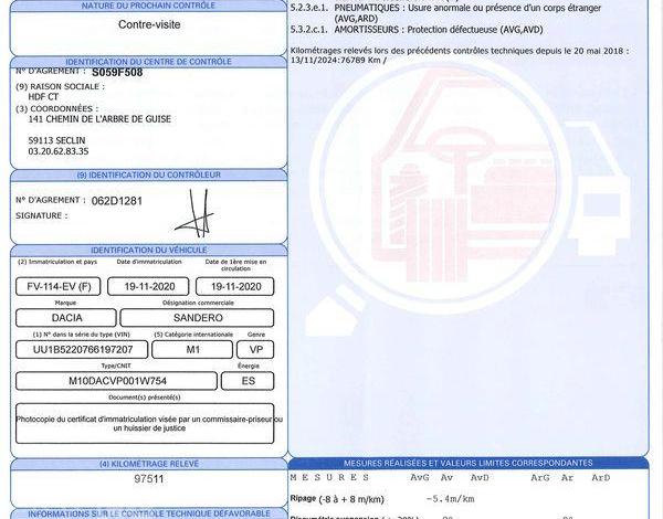 DACIA SANDERO SCE 75CH CITY + 5P BLANC FV-114-EV