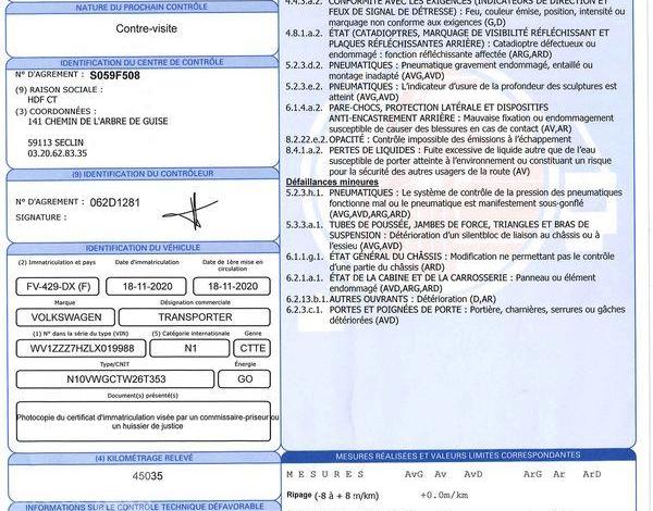 VOLKSWAGEN Transporter BLANC FV-429-DX