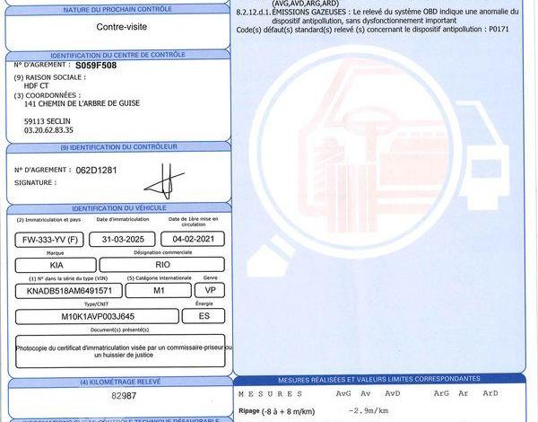 KIA RIO 1,2 ACTIVE GRIS FW-333-YV