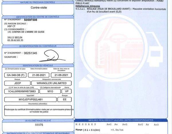 JEEP WRANGLER BLANC GA-348-DB