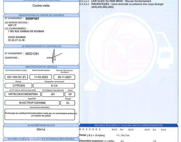 CITROEN E-C4 136CH 100kwh GRIS GD-184-GC
