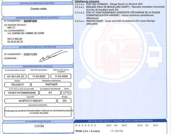 PEUGEOT PARTNER STD 100CH GRIP BLANC GF-051-DK