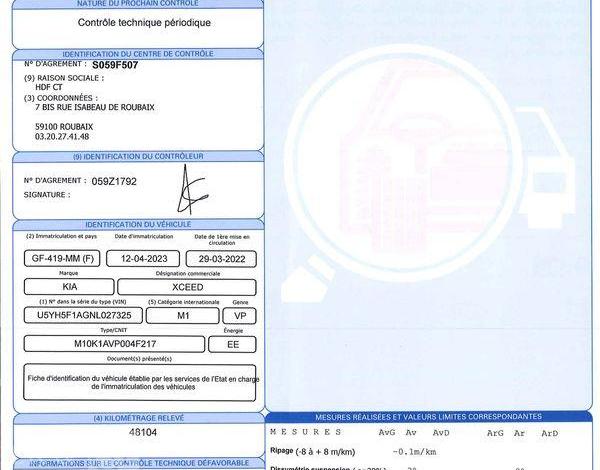 KIA X CEED BLACK & WITHE BLANC GF-419-MM