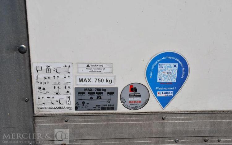 VOLKSWAGEN CRAFTER 2.0 TDI 120ch 35 CAISSE DEM 20m3 HAYON BLANC GH-798-ES