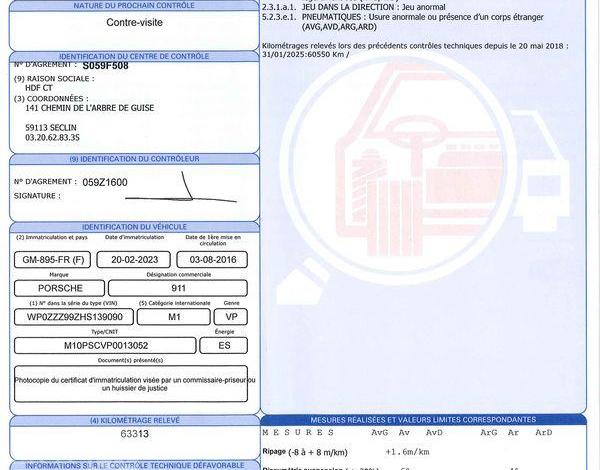 PORSCHE 911 TYPE 991 PH2 CARRERA CAB  GM-895-FR