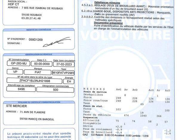 FIAT 500 BLANC GP-283-MJ