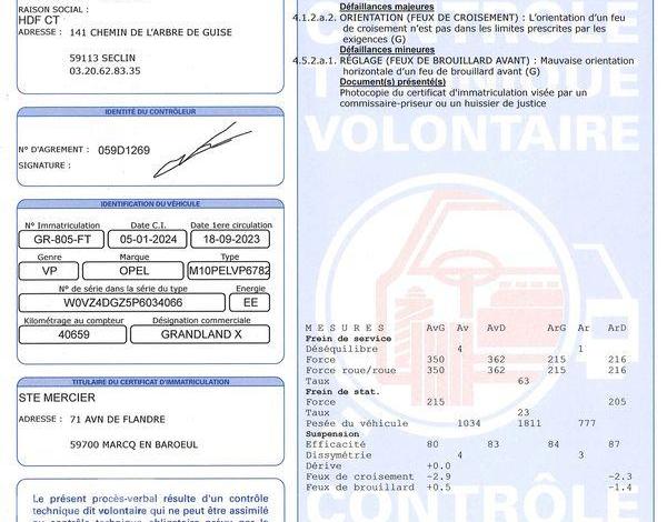 OPEL GRANDLAND HYBRIDE 225CH ELEGANCE BLANC GR-805-FT