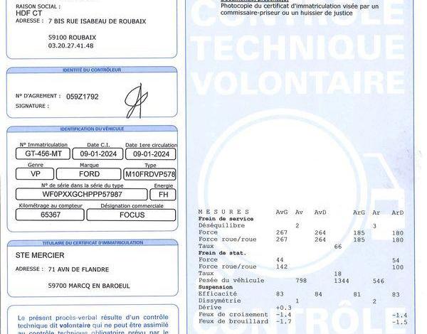 FORD FOCUS SW ST – LINE X 1,0 FL BLANC GT-456-MT