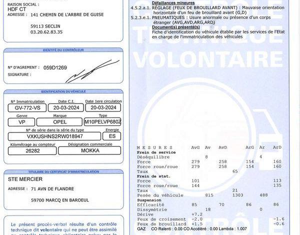 OPEL MOKKA 1,2 TURBO 130CH ELEGANCE BLANC GV-772-VS