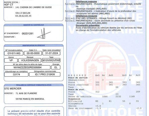 VOLKSWAGEN ID7 GRIS GY-611-NG