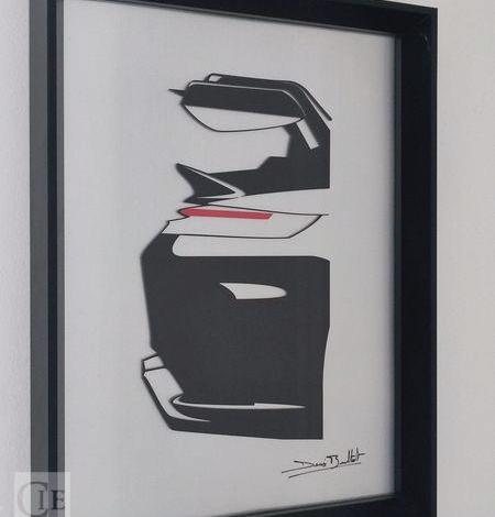 TABLEAU ARRIERE DE PORSCHE 911 GT3 TYPE 992  OEUVRE