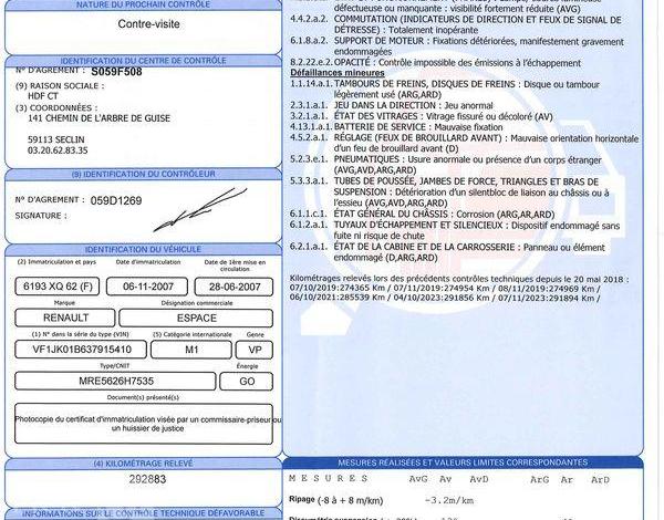 RENAULT GD ESPACE 2,0 DCI 150 PRIVILEGE GRIS 6193XQ62