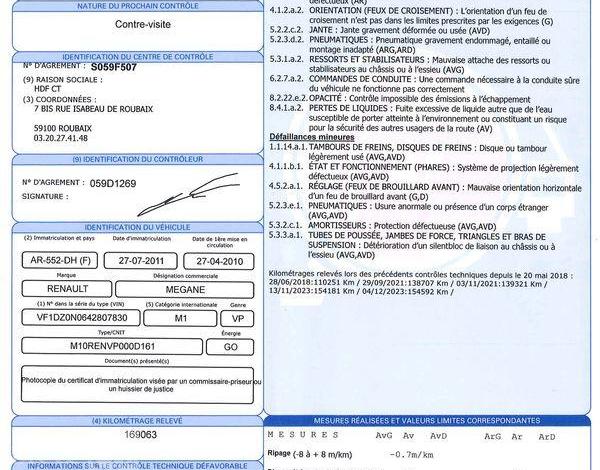 RENAULT MEGANE COUPE 1.9 DCI 130 DYNAMIQUE GRIS AR-552-DH