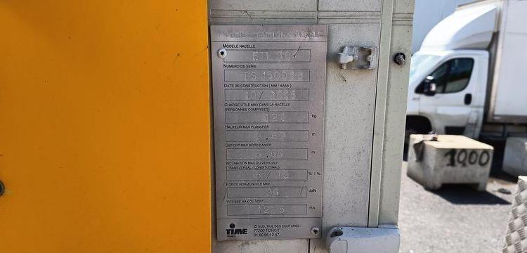 NISSAN CABSTAR NT400 32,12  AVEC NACELLE TIME ETL30 – 10 M – DIESEL – 2106 HEURES BLANC DW-708-LM