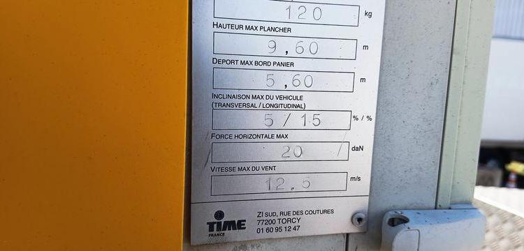 NISSAN CABSTAR NT400 32,12  AVEC NACELLE TIME ETL30 – 10 M – DIESEL – 2106 HEURES BLANC DW-708-LM