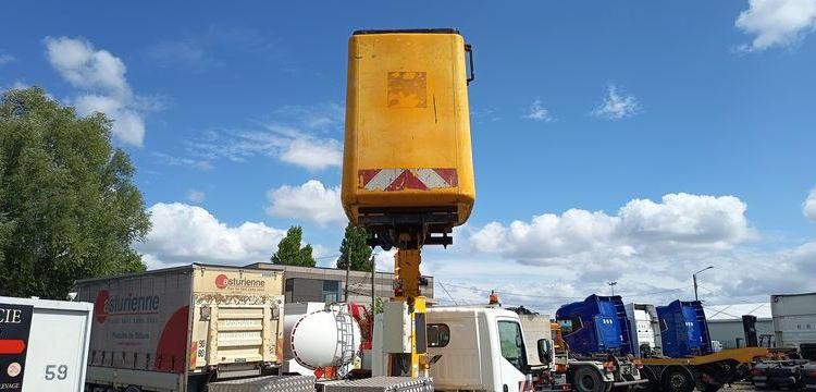 NISSAN CABSTAR NT400 32,12  AVEC NACELLE TIME ETL30 – 10 M – DIESEL – 2106 HEURES BLANC DW-708-LM