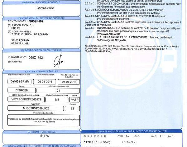 CITROEN C1 BLEU DY-628-SF