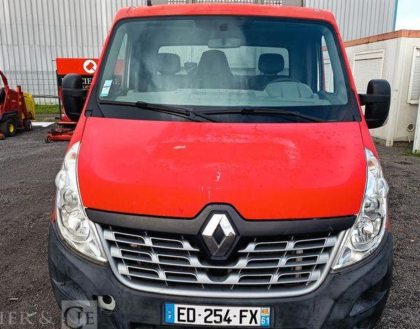 RENAULT MASTER 2,3 DCI 16V BENNE AVEC COFFRE ACIER DIESEL – 168574 KMS – ANNEE 2016 ROUGE ED-254-FX