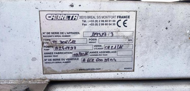 MERCEDES SPRINTER 2 2,2 D 143 CV BENNE AVEC COFFRE ACIER – DIESEL – 138102 KMS – AN 2017  EL-964-EJ