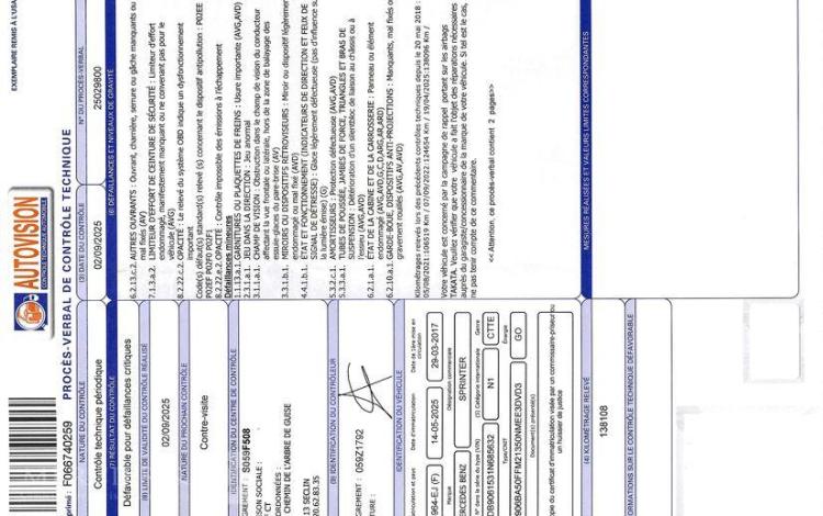 MERCEDES SPRINTER 2 2,2 D 143 CV BENNE AVEC COFFRE ACIER – DIESEL – 138102 KMS – AN 2017  EL-964-EJ