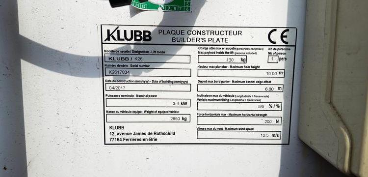 RENAULT MASTER III PHASE 2 L3H2 2.3 dCi 16V ENERGY 170 CV NACELLE KLUBB K26 10 M – 580 H BLANC EM-854-SE