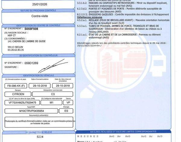 CITROEN C3 BLANC FB-096-KK