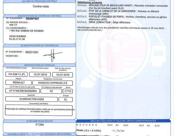 RENAULT KANGOO ZE 33 EXPRESS JAUNE FH-538-TJ