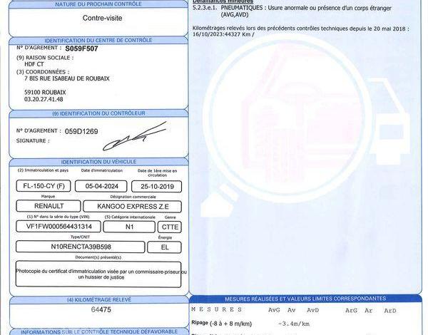 RENAULT KANGOO E-TECH ELECT CONFORT BATTERIE INCLUSE BLANC FL-150-CY