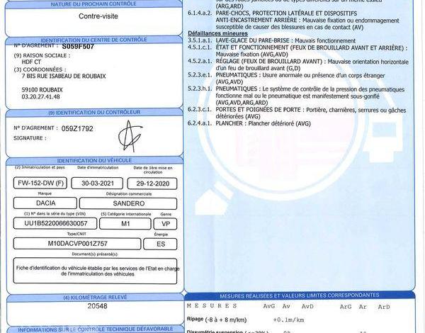 DACIA SANDERO SERIE LIMITEE EVASION SCE GRIS FW-152-DW
