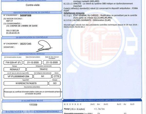 RENAULT TRAFIC GCF L1H1 1000 DCI 120 BLANC FW-229-AF