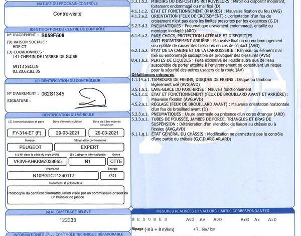 PEUGEOT EXPERT 2.0 BLUE HDI FOURGON 122 CV BLANC FY-314-ET