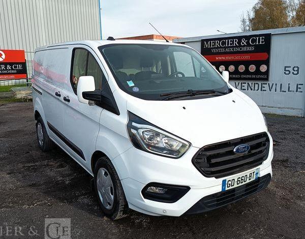 FORD TRANSIT CUSTOM 1,0 ECOBOOST PHEV – HYBRIDE RECHARGEABLE – 65332 KMS – ANNEE 2021 BLANC GD-660-BT
