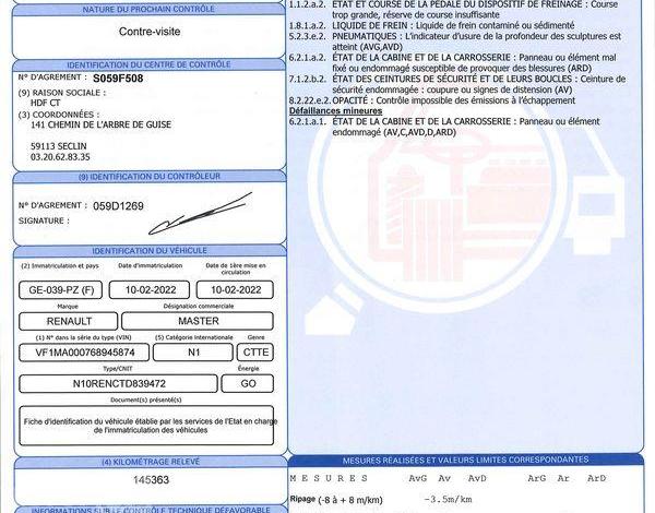RENAULT MASTER F3300 L2H2 BLUE DCI BLANC GE-039-PZ