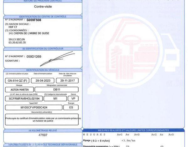 ASTON MARTIN DB11 COUPE 5.2 610ch BVA GRIS GN-814-QZ