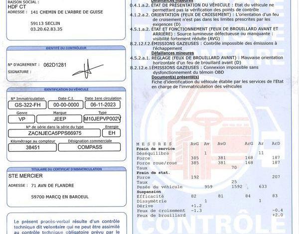 JEEP COMPASS BLANC GS-322-FH