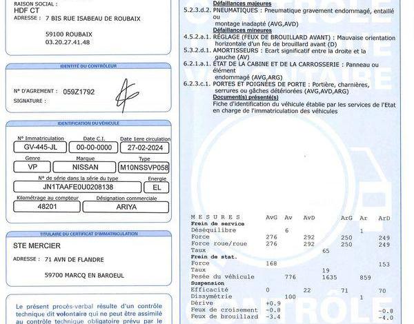 NISSAN ARIYA ELECTRIC 220 63KWH AVEC-BATTERIE ADVANCE NOIRE GV-445-JL