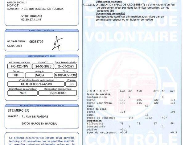 DACIA SANDERO ESSENTIAL SCE 65-24 BLANC HC-122-NW