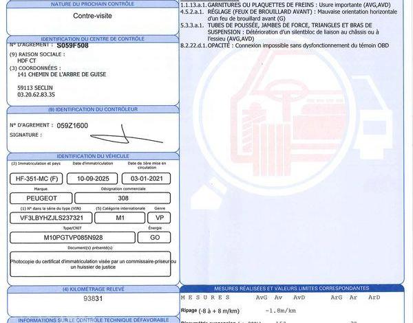 PEUGEOT 308 1,5 HDI 130CH GT ROUGE HF-351-MC
